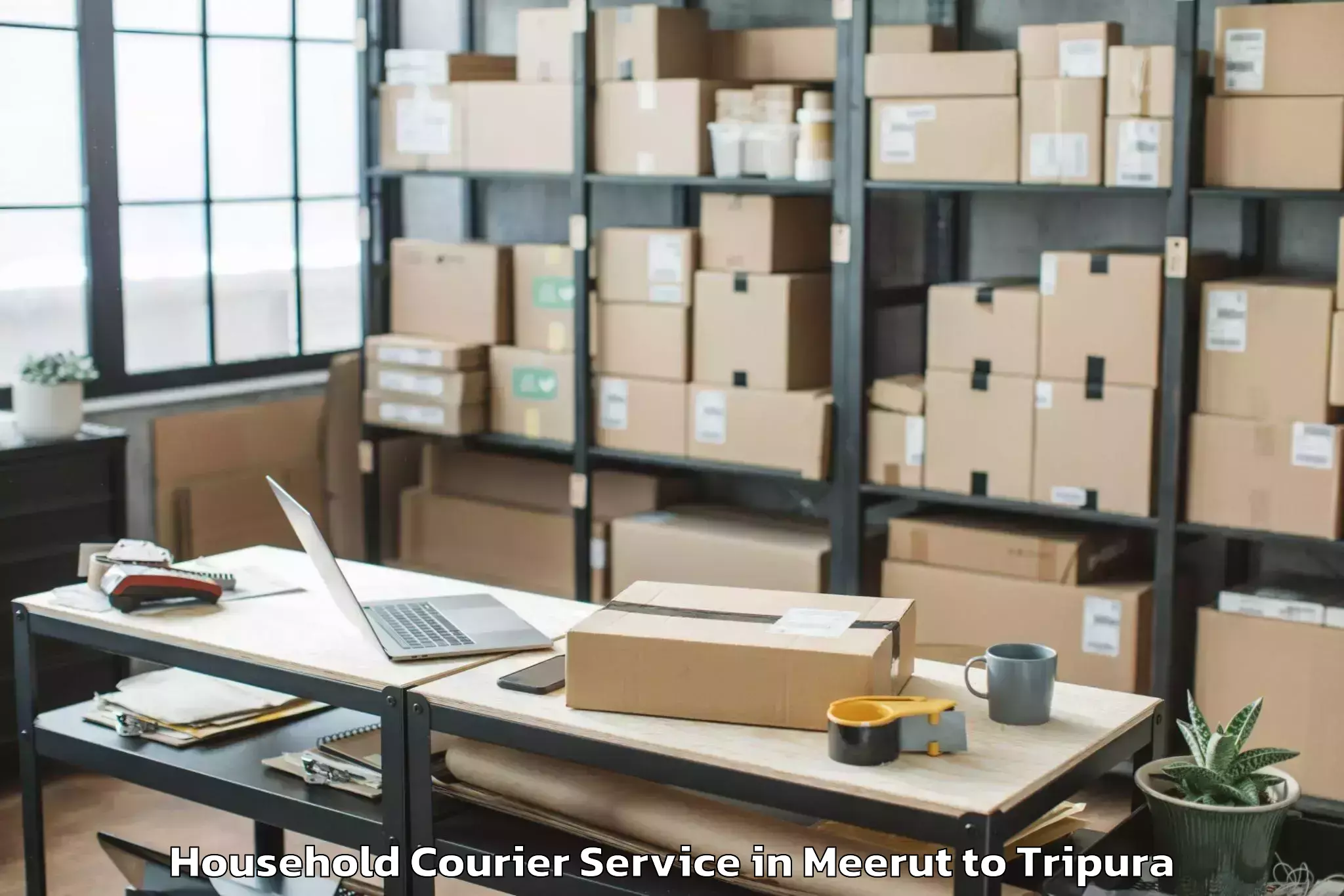 Get Meerut to Belonia Household Courier